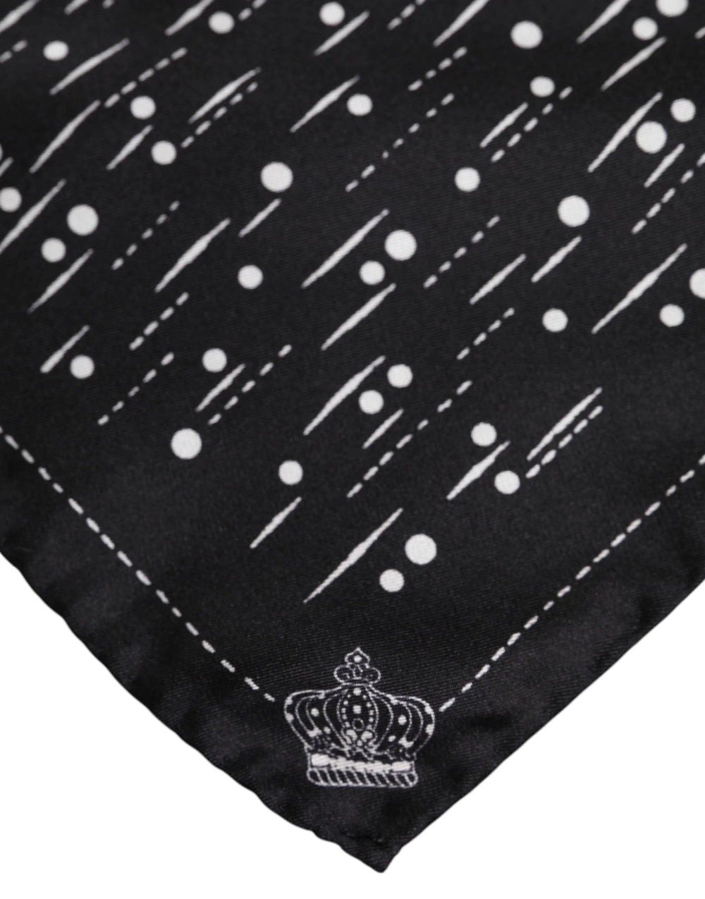 Dolce & Gabbana Black White Printed Square Men Foulard Scarf - Scarves & Shawls