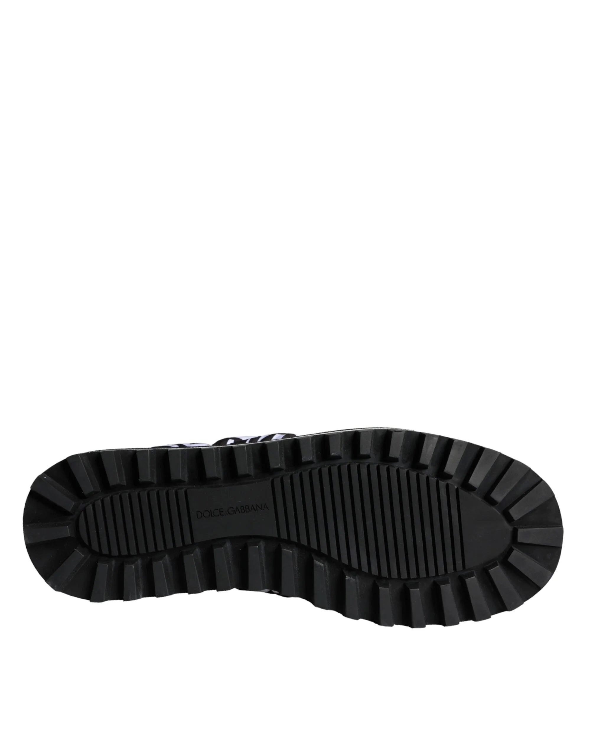 Dolce & Gabbana Black White Quilted Logo Sandals Slides Shoes - EU44/US11 - Sandals