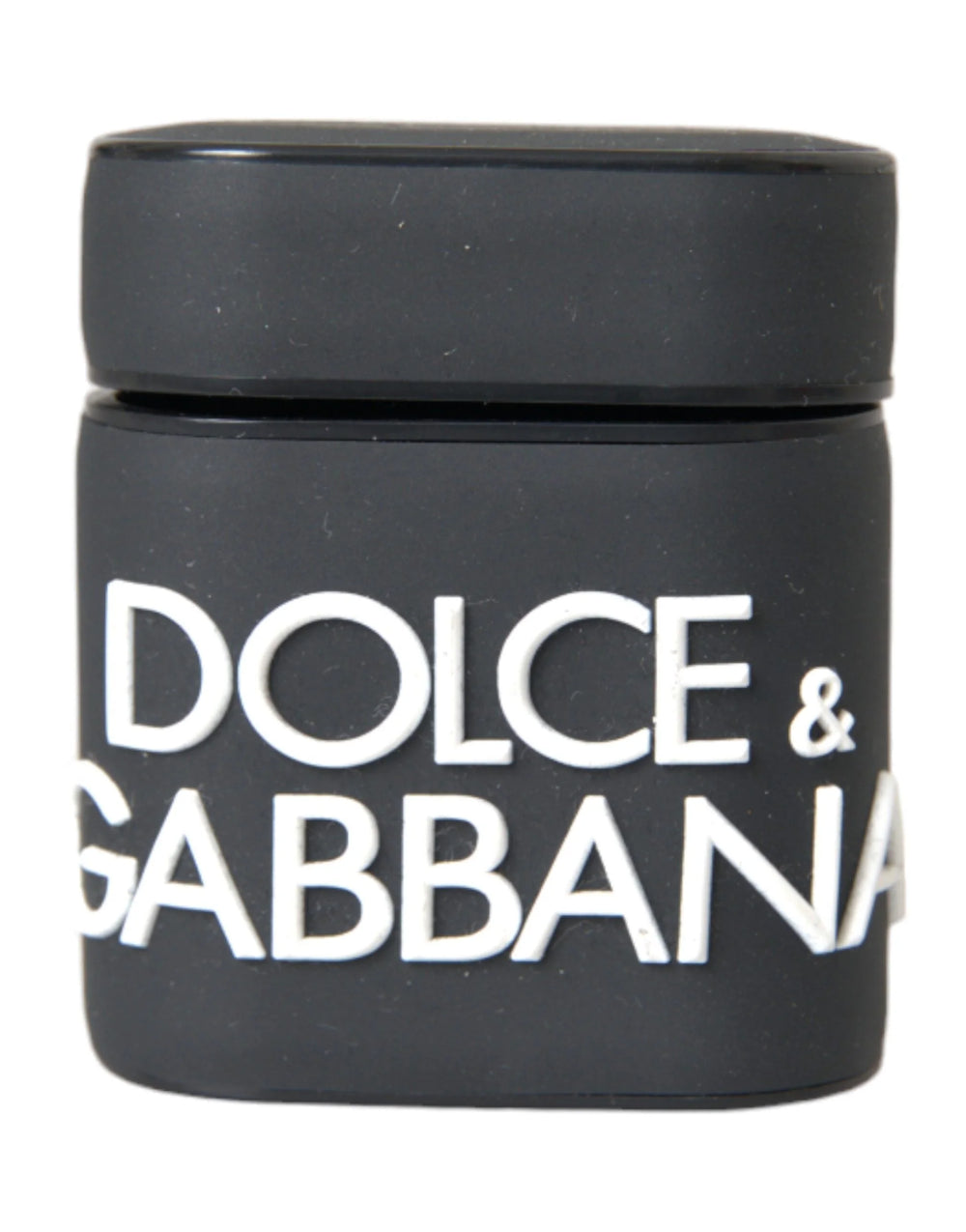 Dolce & Gabbana Black White Silicone Embossed Logo Airpods Case - Headphone Carrying Cases
