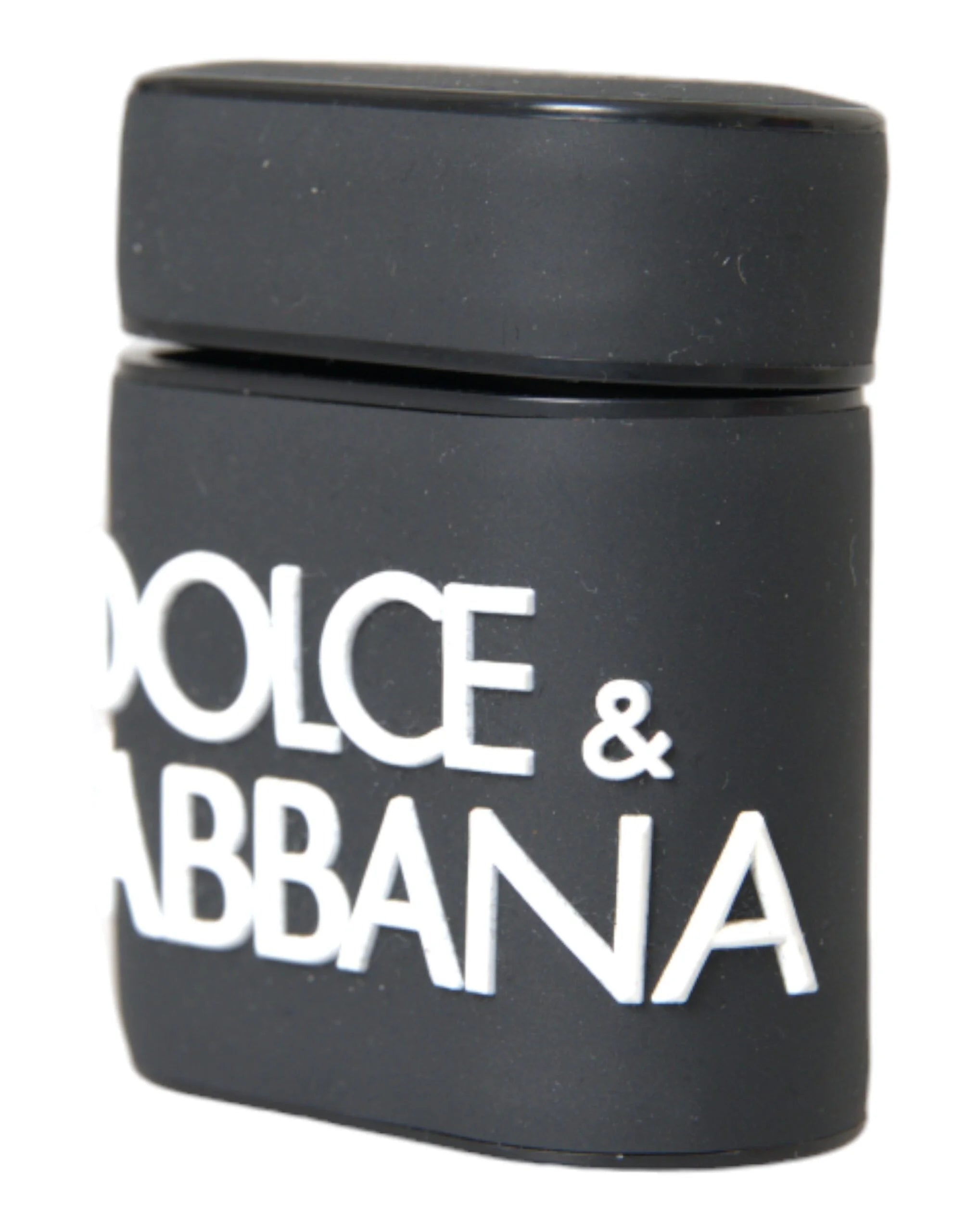 Dolce & Gabbana Black White Silicone Embossed Logo Airpods Case - Headphone Carrying Cases