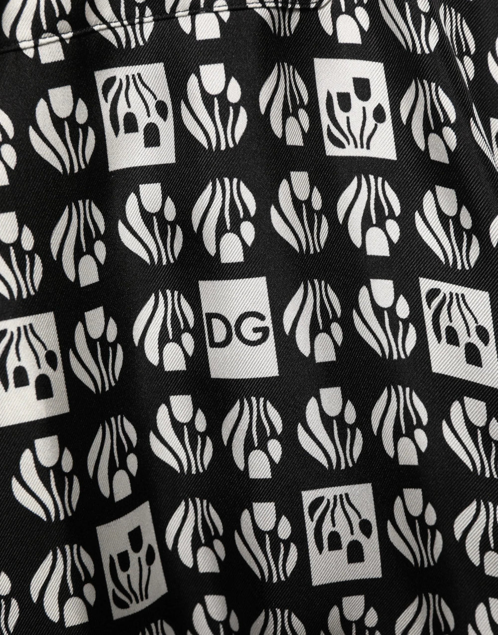 Dolce & Gabbana Black White Silk Men Wrap Robe Coat Jacket - IT48 | M