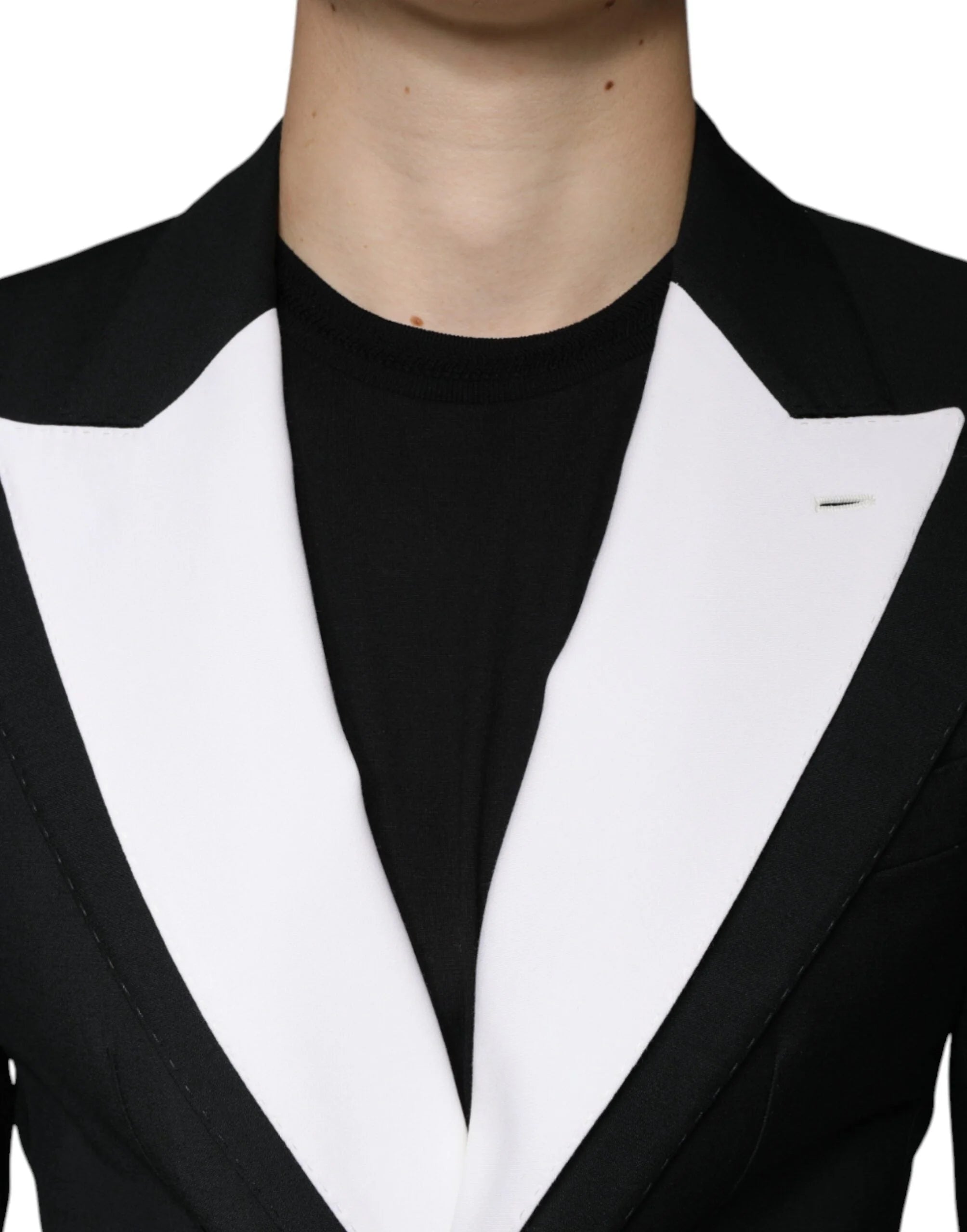 Dolce & Gabbana Black White Single Breasted Dress Blazer - IT50 | L - Sport Jackets