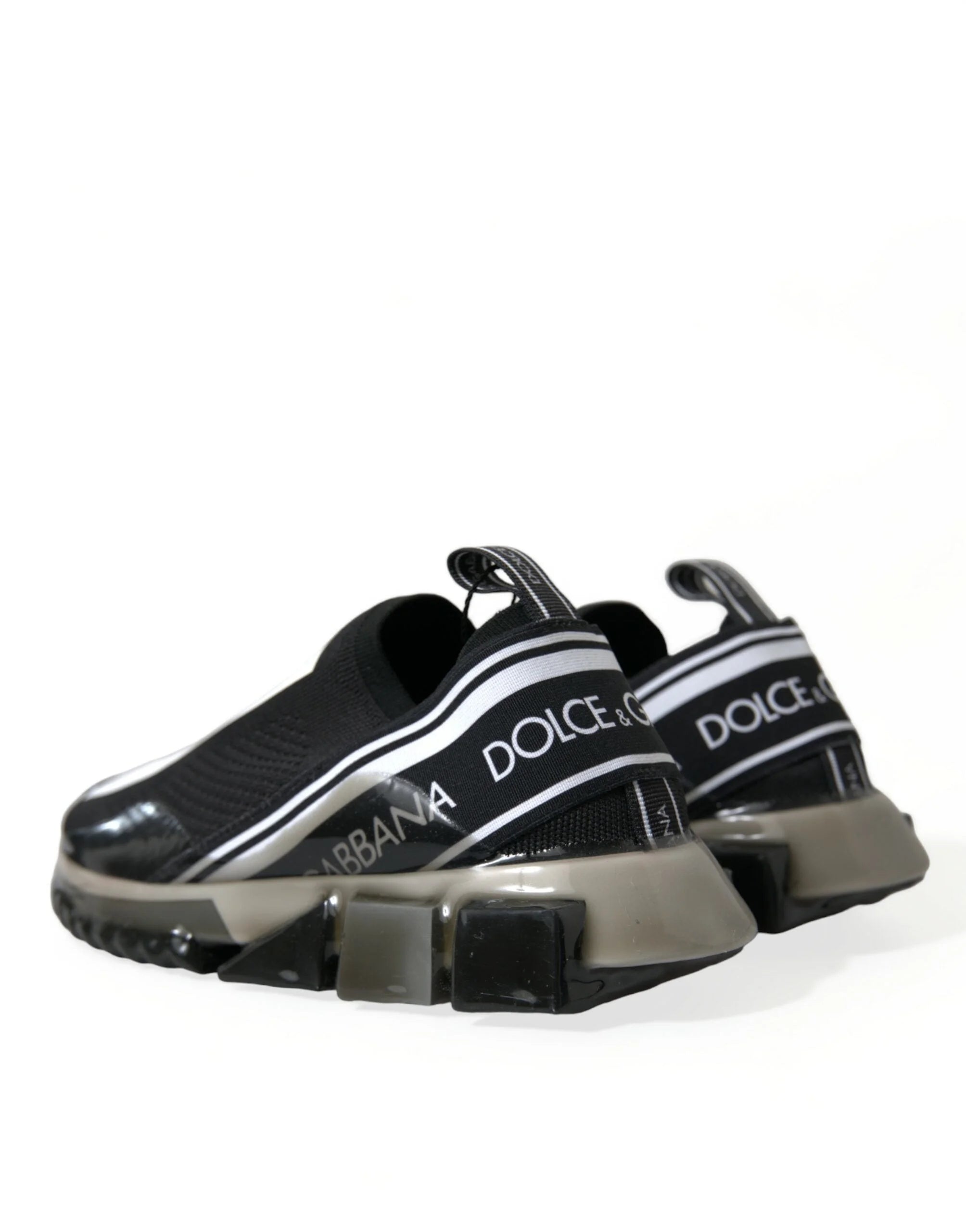 Dolce & Gabbana Black White Slip On Sneakers Sorrento Shoes - EU39/US6 - Sneakers