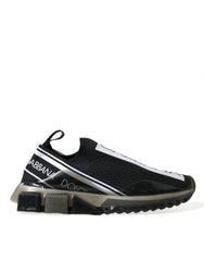 Dolce & Gabbana Black White Slip On Sneakers Sorrento Shoes - EU39/US6 - Sneakers