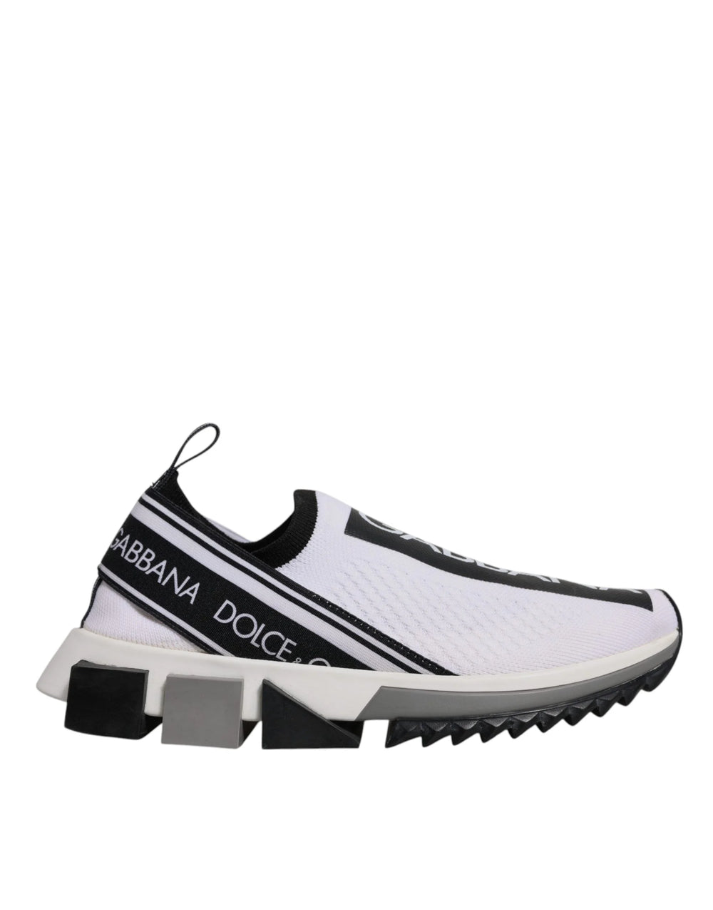Tenisky Dolce & Gabbana Black White Slip On Sorrento - EU37/US6.5