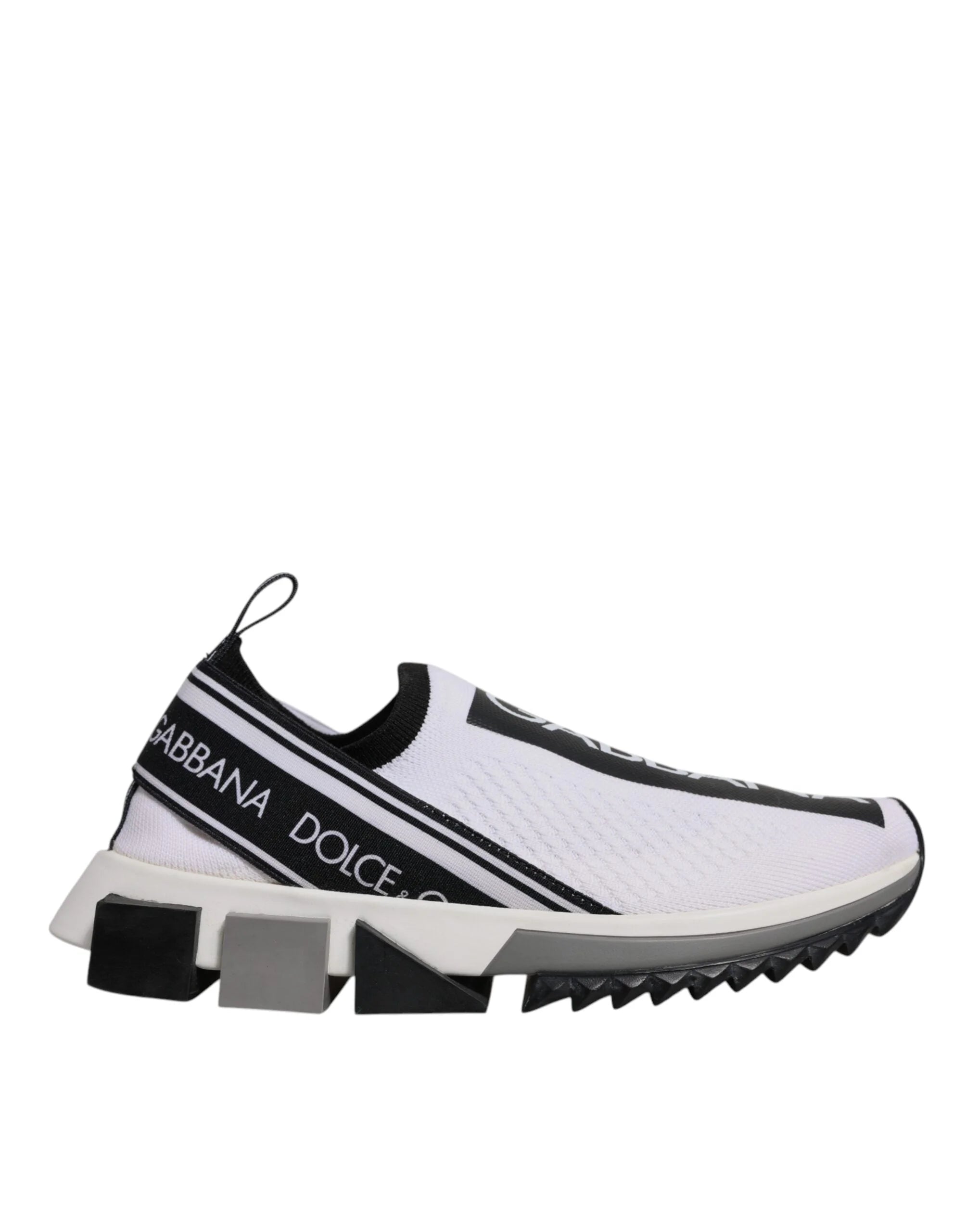 Tenisky Dolce & Gabbana Black White Slip On Sorrento - EU37/US6.5