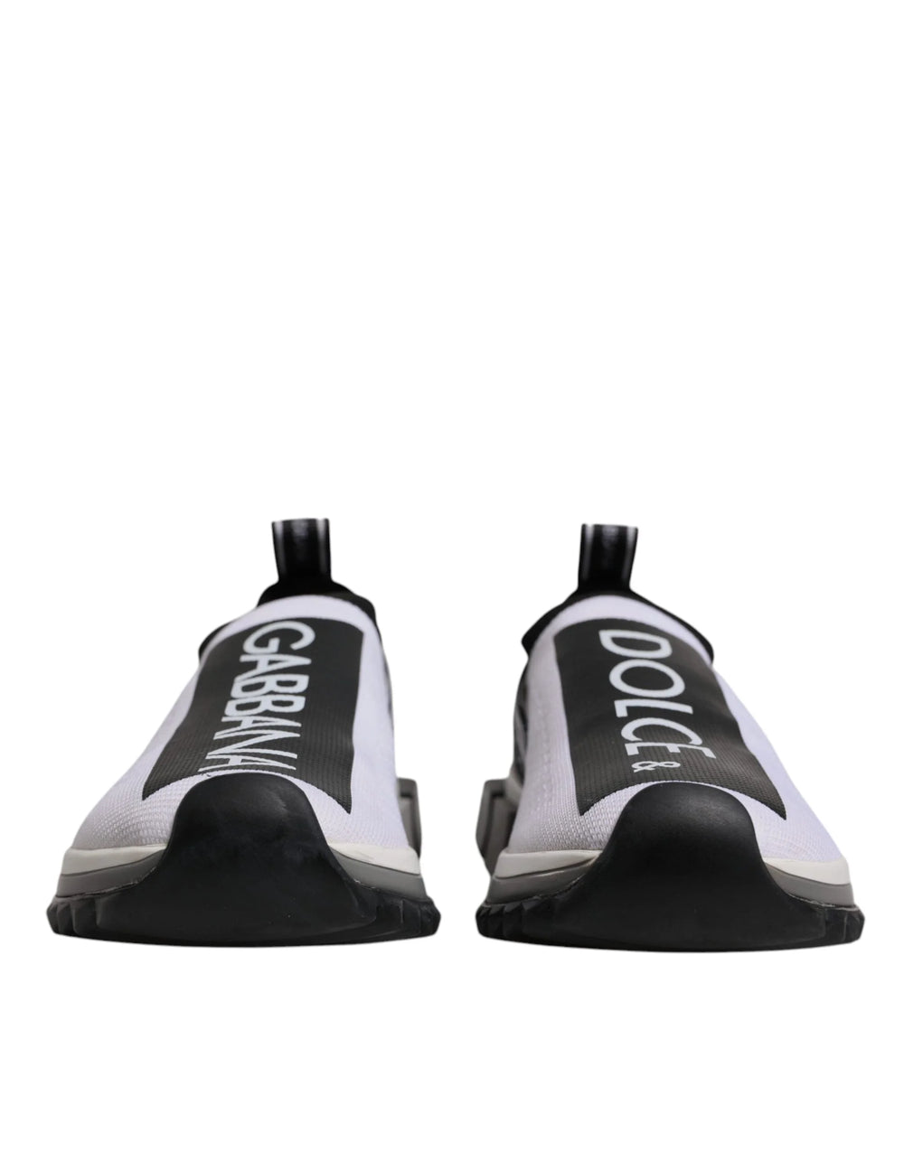 Tenisky Dolce & Gabbana Black White Slip On Sorrento - EU37/US6.5