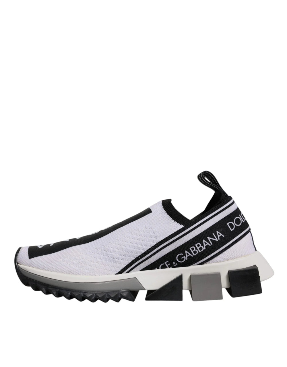Tenisky Dolce & Gabbana Black White Slip On Sorrento - EU37/US6.5