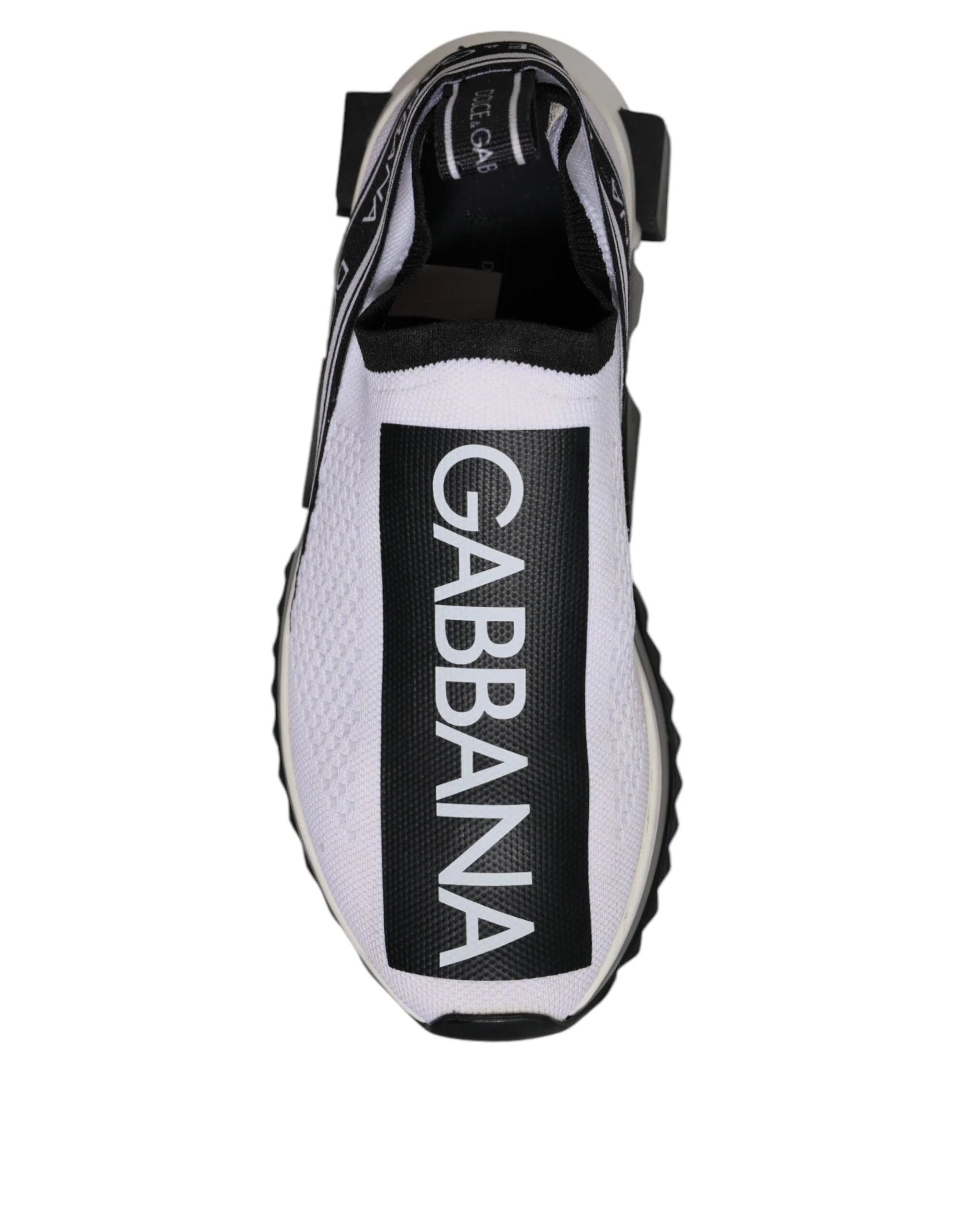 Tenisky Dolce & Gabbana Black White Slip On Sorrento - EU37/US6.5