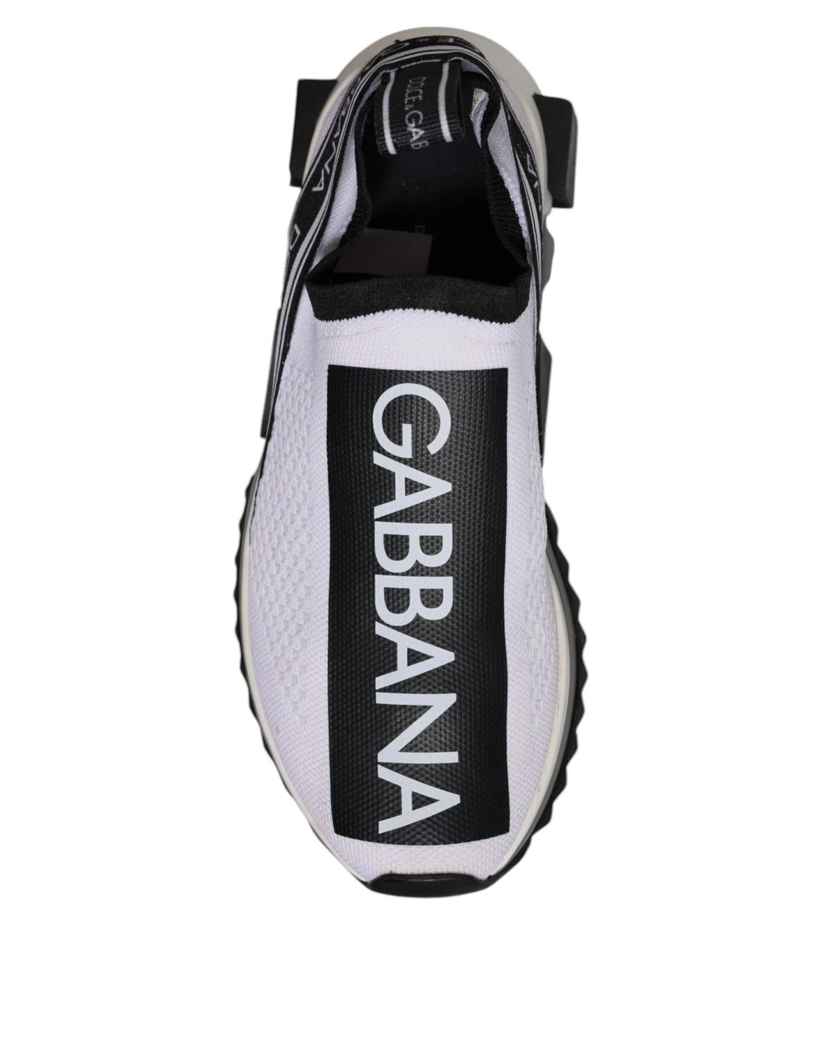 Tenisky Dolce & Gabbana Black White Slip On Sorrento - EU37/US6.5
