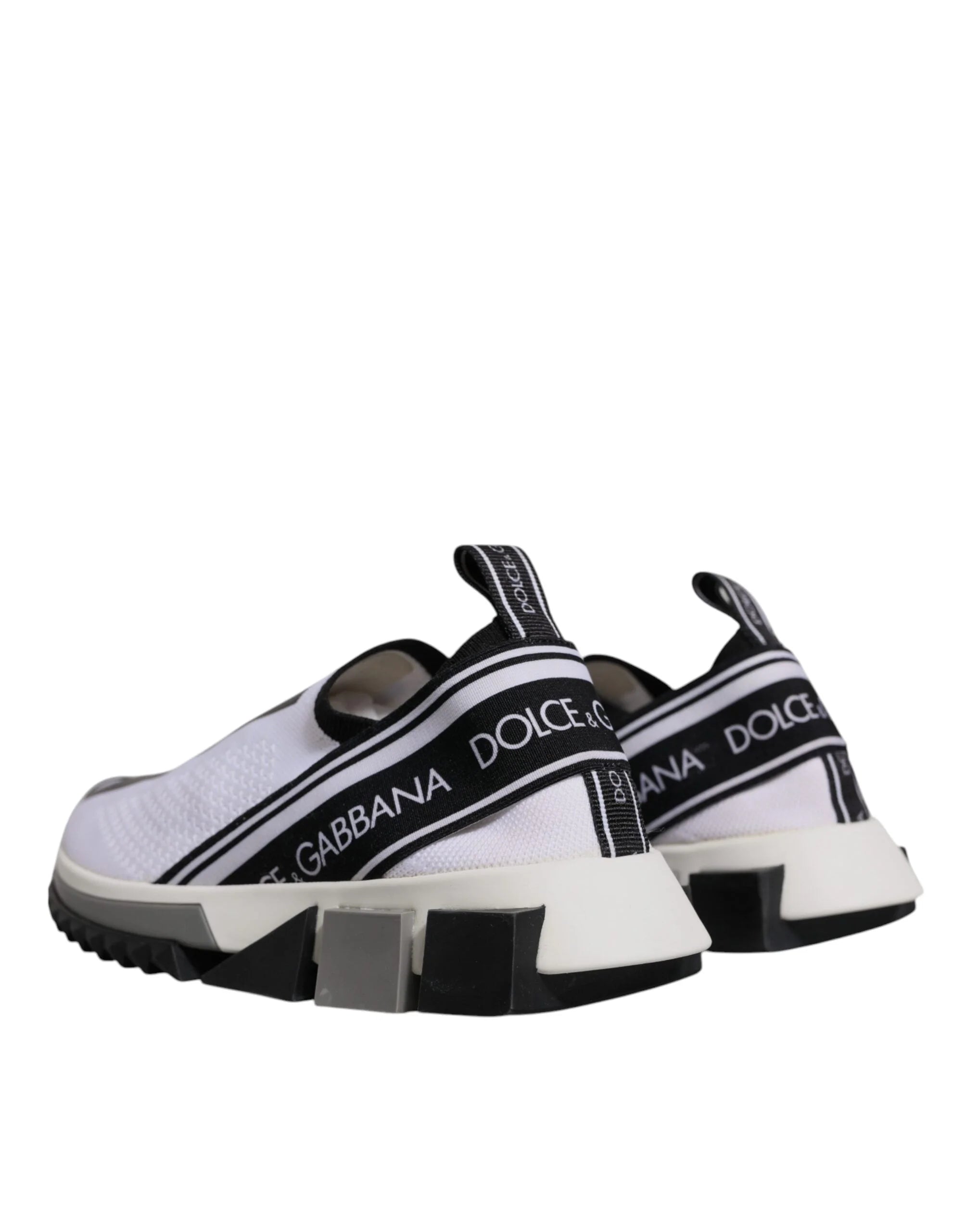 Tenisky Dolce & Gabbana Black White Slip On Sorrento - EU37/US6.5