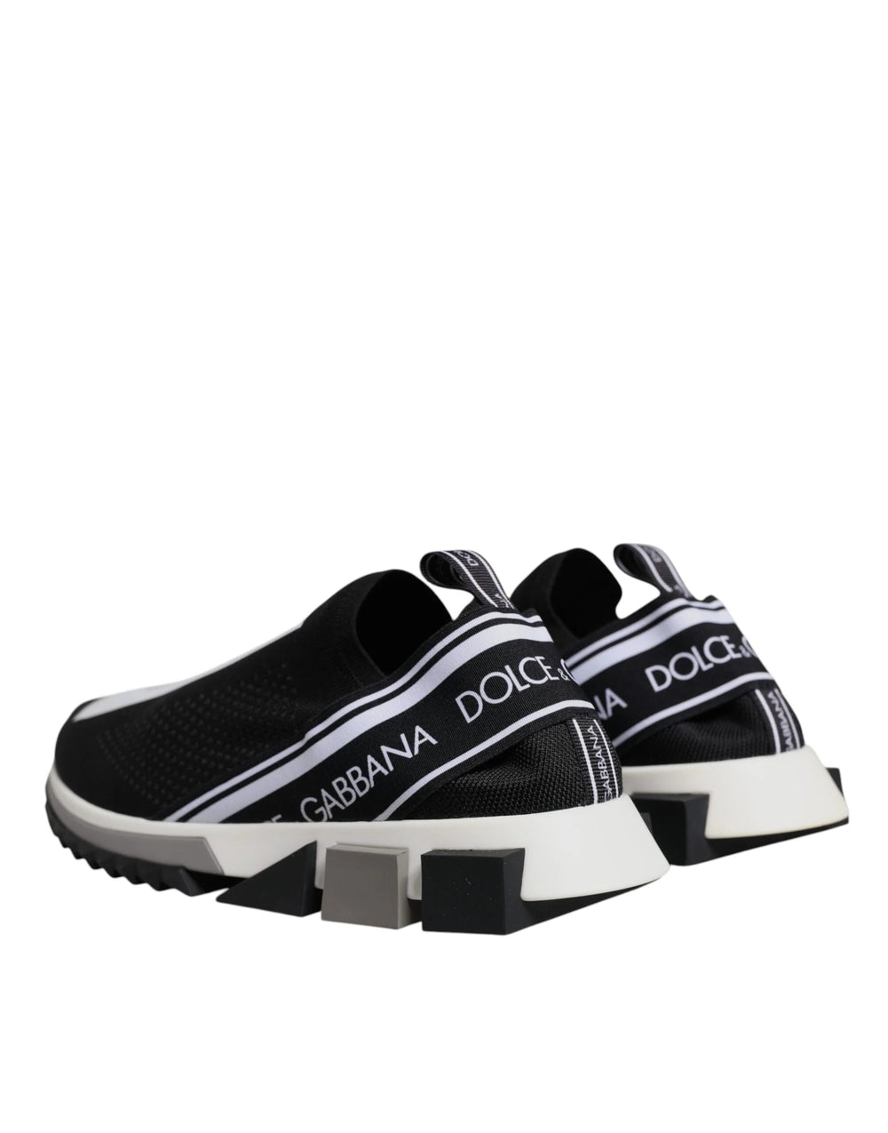 Dolce & Gabbana Black White Slip On Sorrento Sneakers Shoes - EU40/US7 - Sneakers