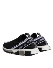 Dolce & Gabbana Black White Slip On Sorrento Sneakers Shoes - EU40/US7 - Sneakers