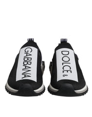 Dolce & Gabbana Black White Slip On Sorrento Sneakers Shoes - EU40/US7 - Sneakers