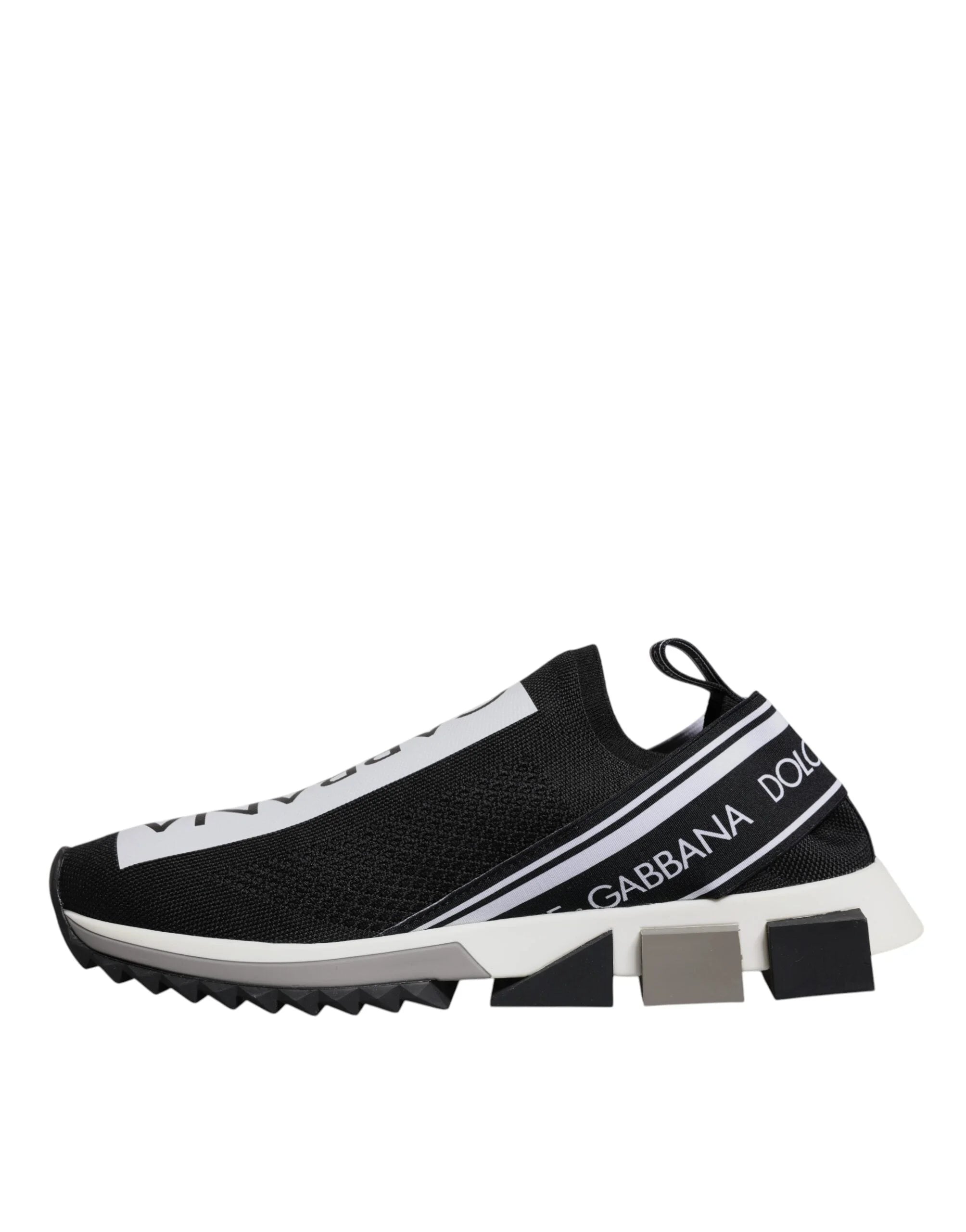 Dolce & Gabbana Black White Slip On Sorrento Sneakers Shoes - EU40/US7 - Sneakers