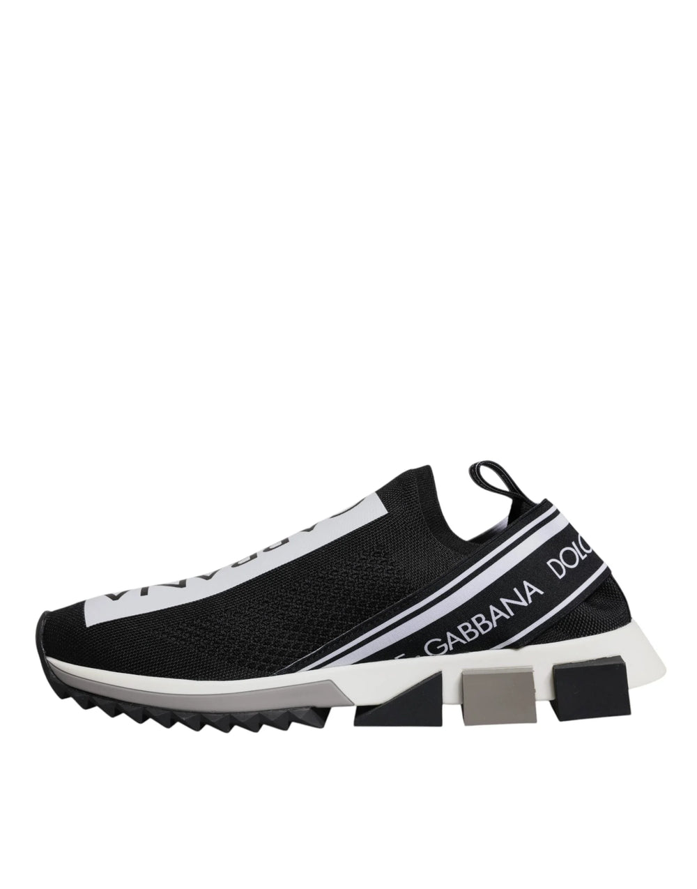 Dolce & Gabbana Black White Slip On Sorrento Sneakers Shoes - EU40/US7 - Sneakers
