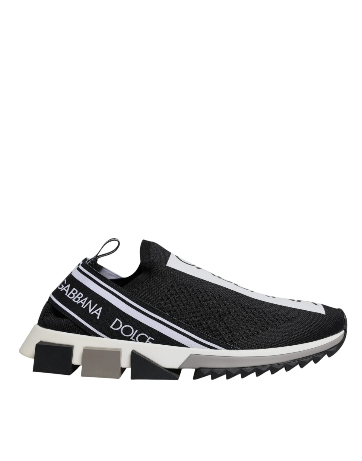 Dolce & Gabbana Black White Slip On Sorrento Sneakers Shoes - EU40/US7 - Sneakers