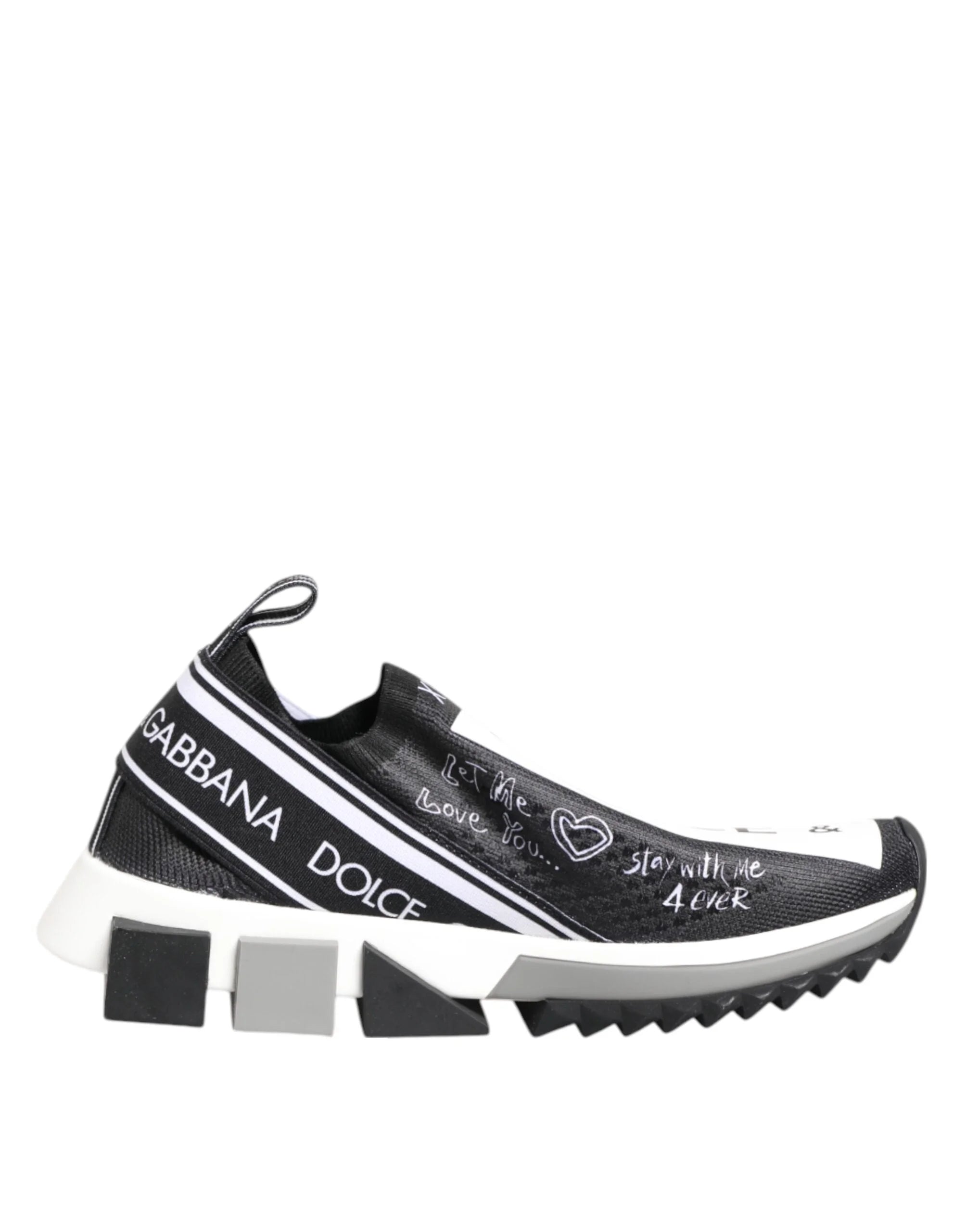 Dolce & Gabbana Black White Sorrento Low Top Sneakers Shoes - Sneakers