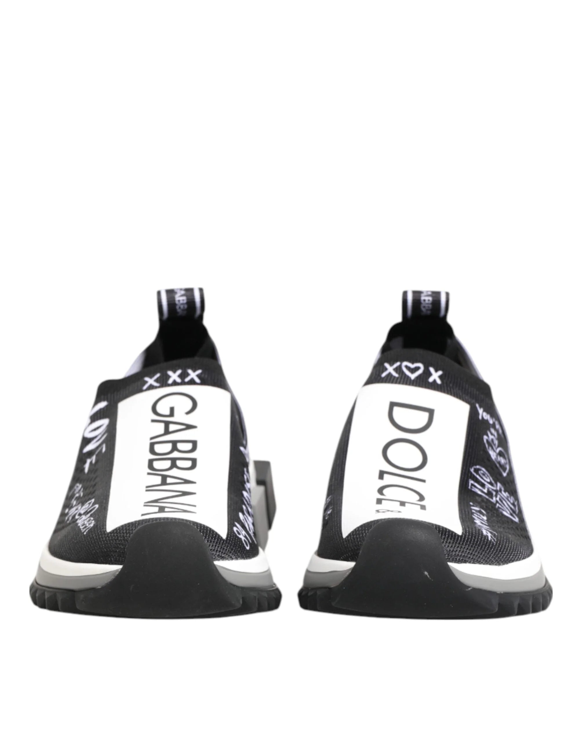 Dolce & Gabbana Black White Sorrento Low Top Sneakers Shoes - Sneakers