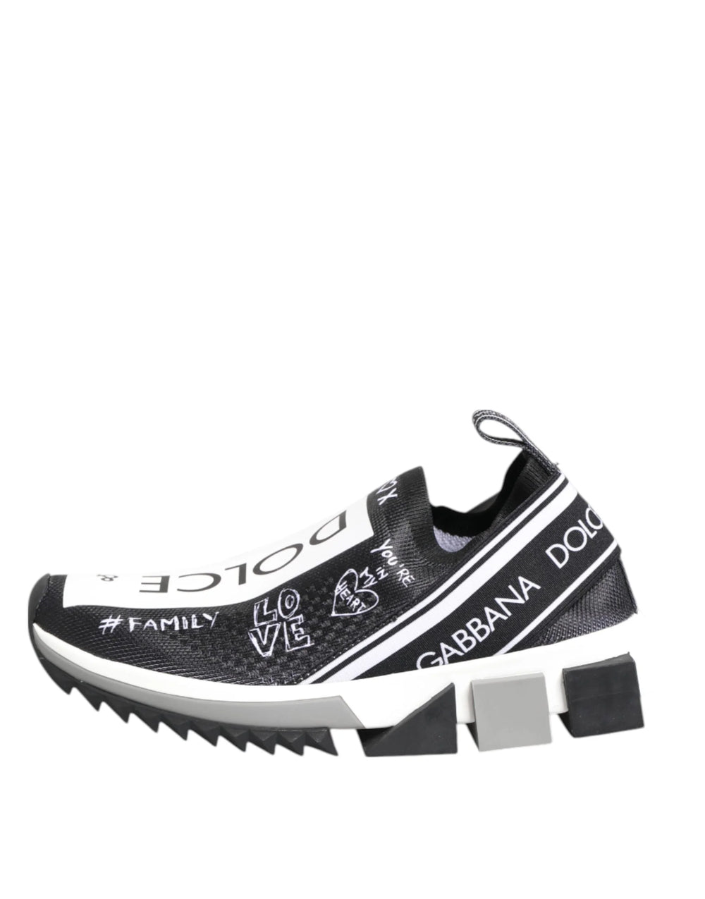 Dolce & Gabbana Black White Sorrento Low Top Sneakers Shoes - Sneakers