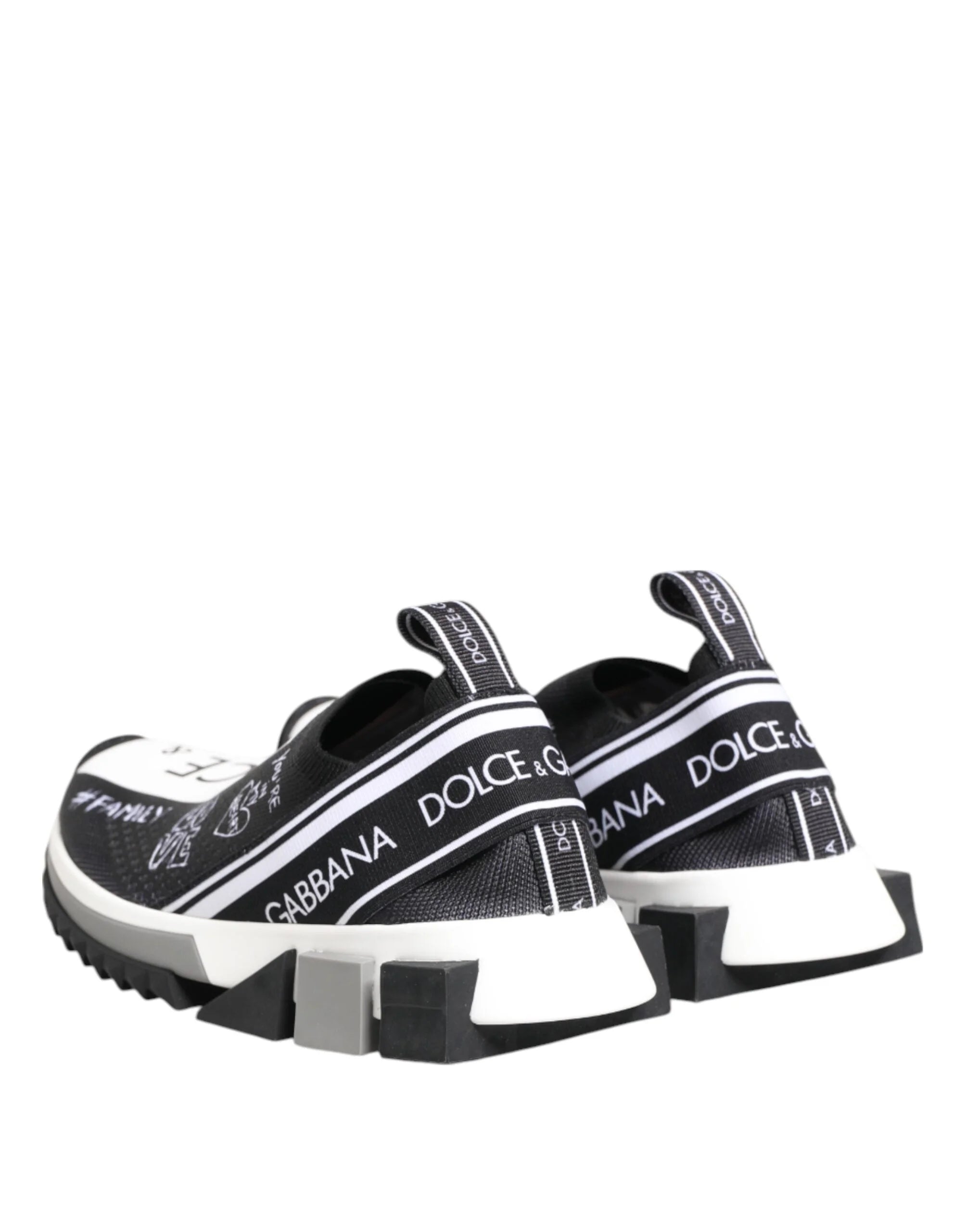 Dolce & Gabbana Black White Sorrento Low Top Sneakers Shoes - Sneakers