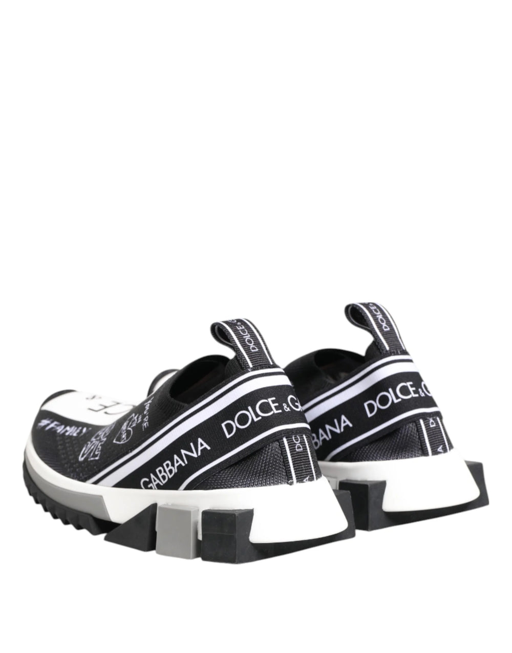 Dolce & Gabbana Black White Sorrento Low Top Sneakers Shoes - Sneakers