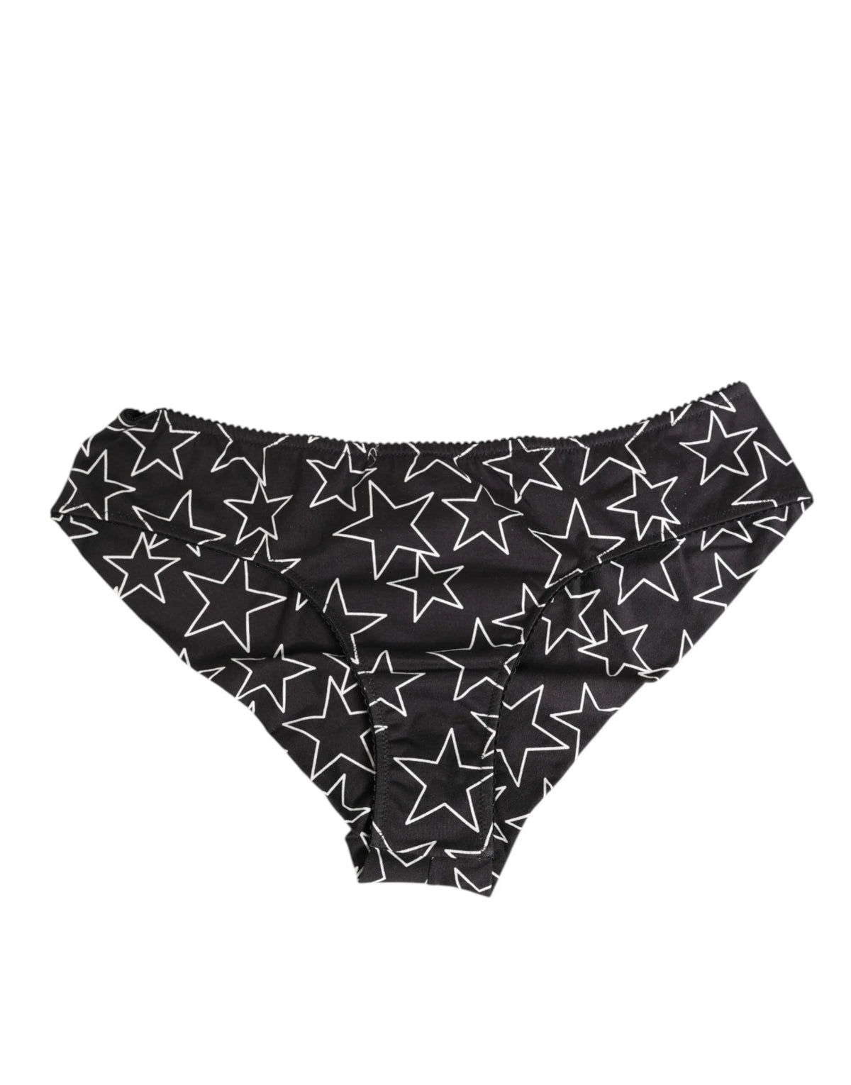 Dolce & Gabbana Black White Star Print Cotton Slip Panty Underwear - IT3 | M - Briefs