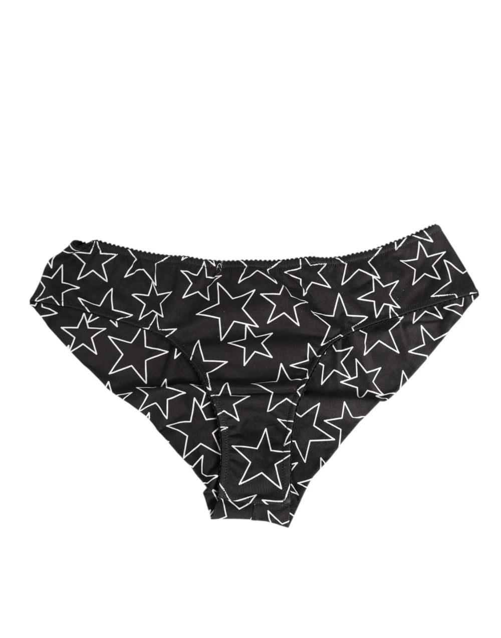 Dolce & Gabbana Black White Star Print Cotton Slip Panty Underwear - IT3 | M - Briefs