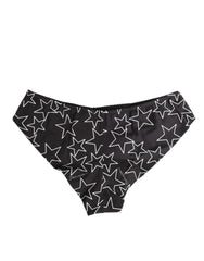 Dolce & Gabbana Black White Star Print Cotton Slip Panty Underwear - IT3 | M - Briefs