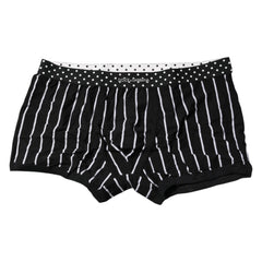 Dolce & Gabbana Black White Striped Regular Boxer Underwear - IT7 | XL
