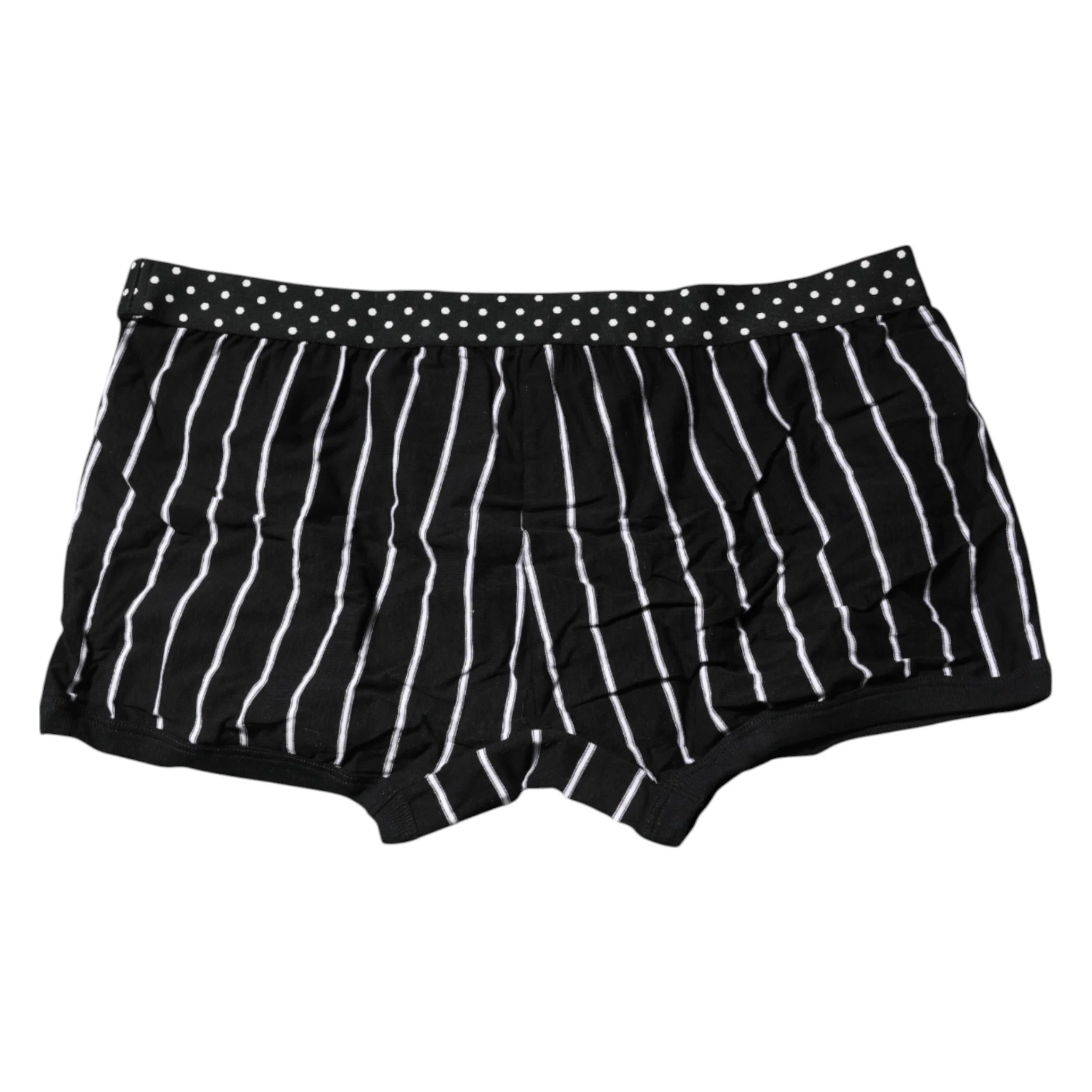 Dolce & Gabbana Black White Striped Regular Boxer Underwear - IT7 | XL