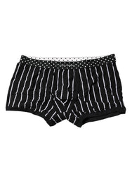Dolce & Gabbana Black White Striped Regular Boxer Underwear - IT7 | XL