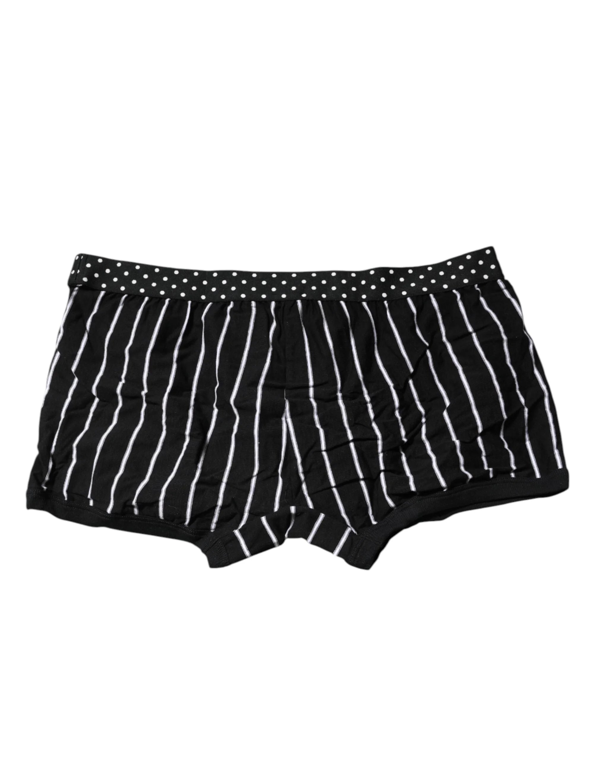 Dolce & Gabbana Black White Striped Regular Boxer Underwear - IT7 | XL