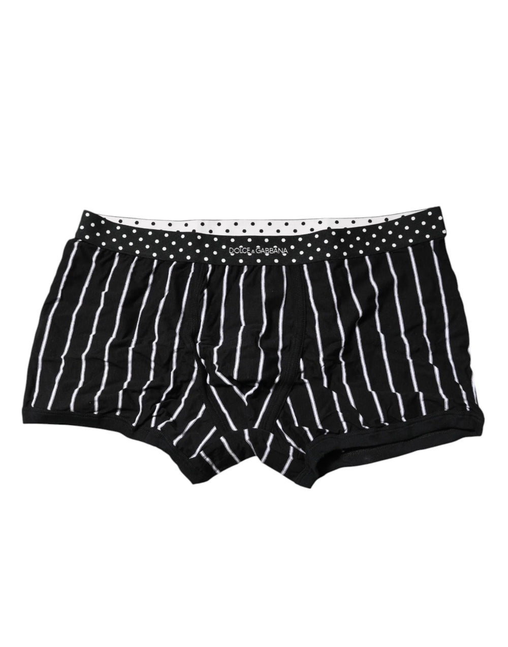 Dolce & Gabbana Black White Striped Regular Boxer Underwear - IT7 | XL