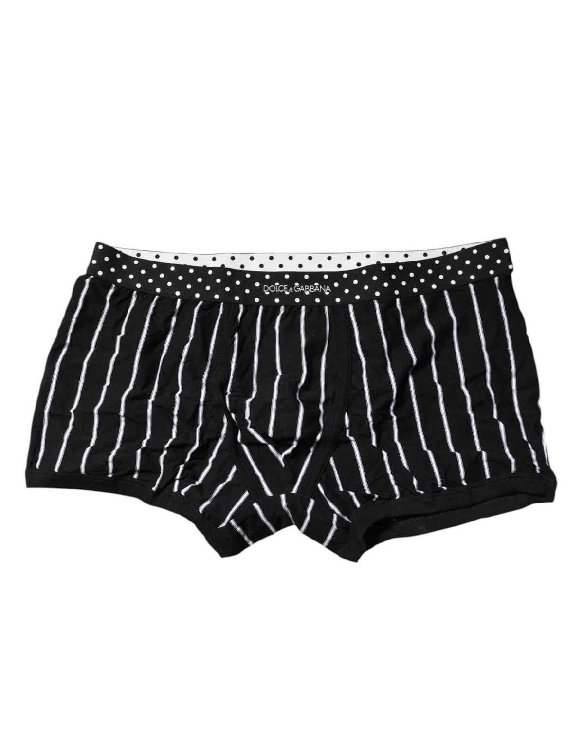 Dolce & Gabbana Black White Striped Regular Boxer Underwear - IT7 | XL