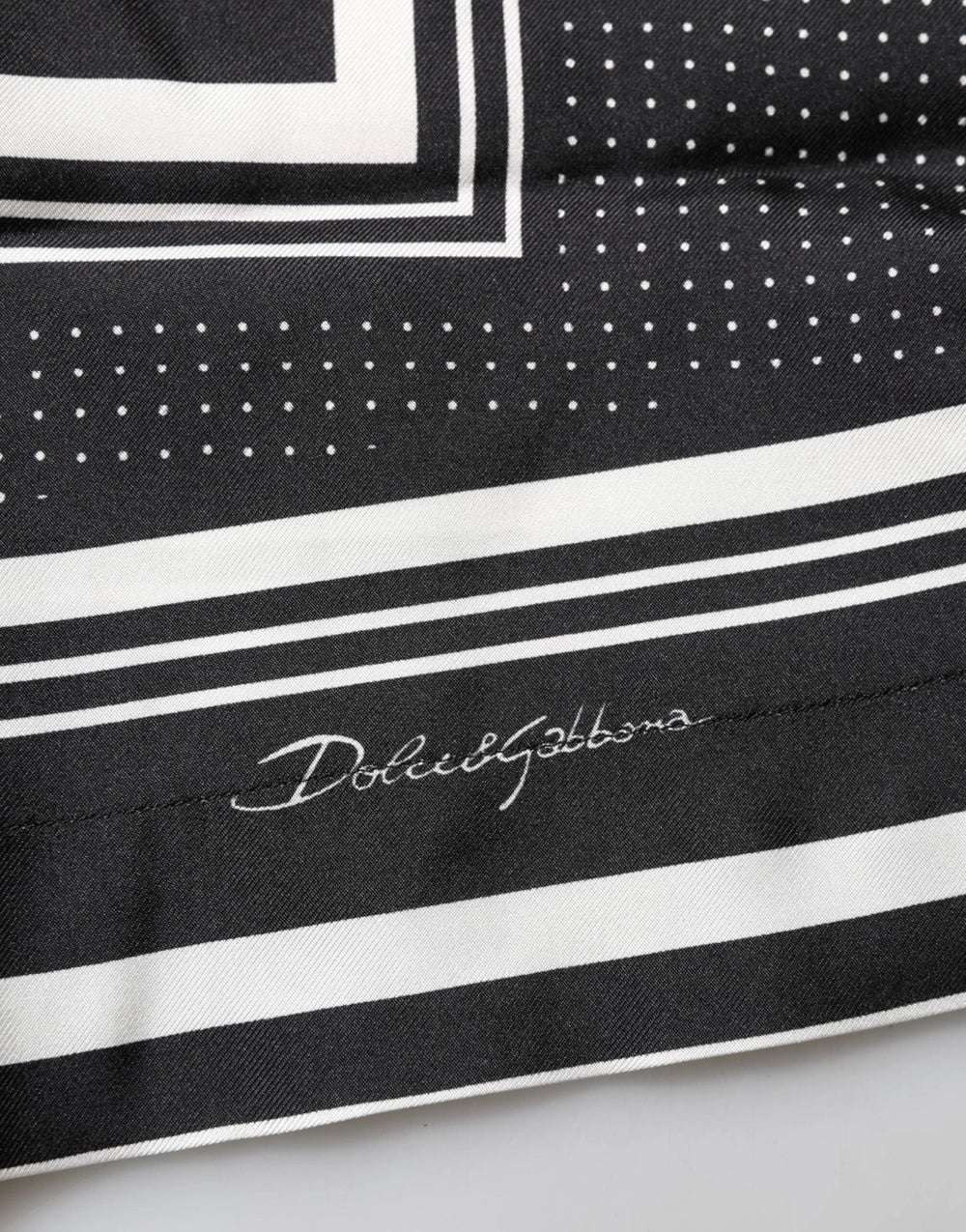 Dolce & Gabbana Black White StripeDot Print Casual Polo Shirt - IT38 | XS - Polos