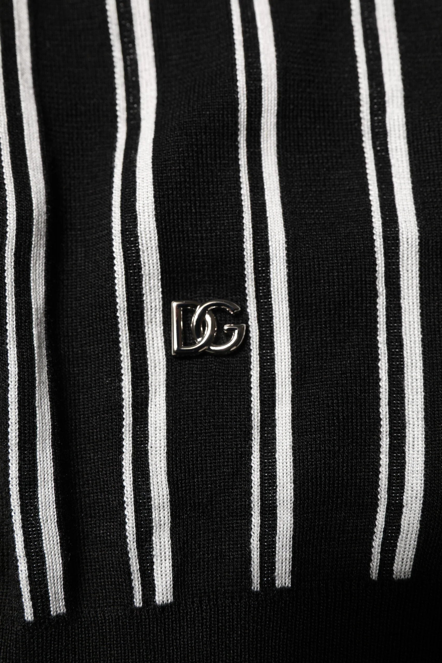 Dolce & Gabbana Black White Stripes Collared Polo T-shirt - IT44 | XS - Polos