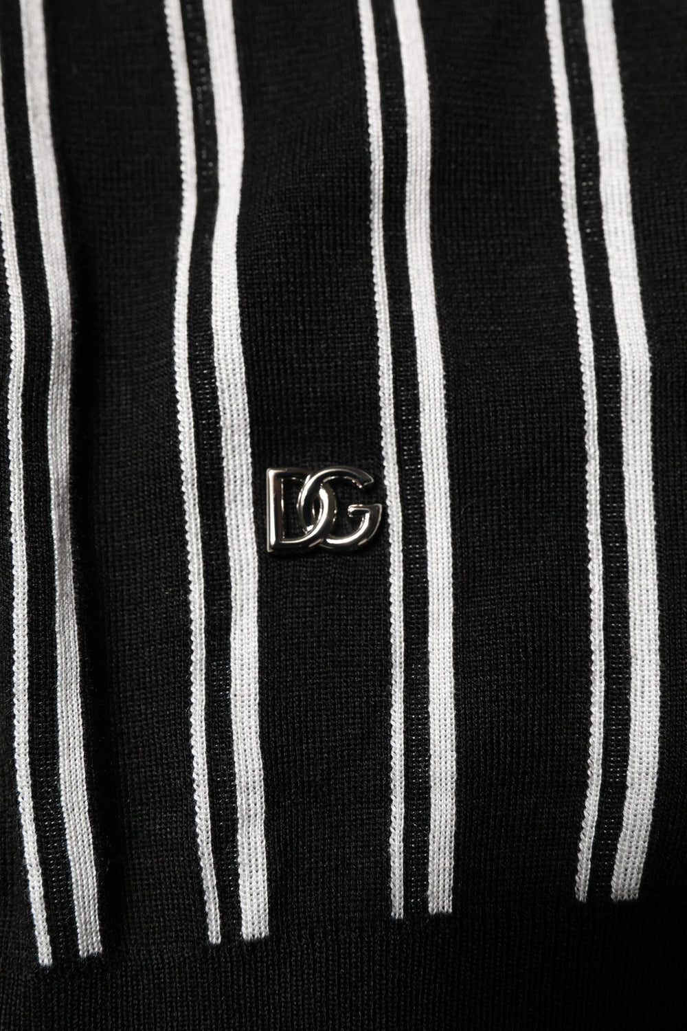 Dolce & Gabbana Black White Stripes Collared Polo T-shirt - IT44 | XS - Polos