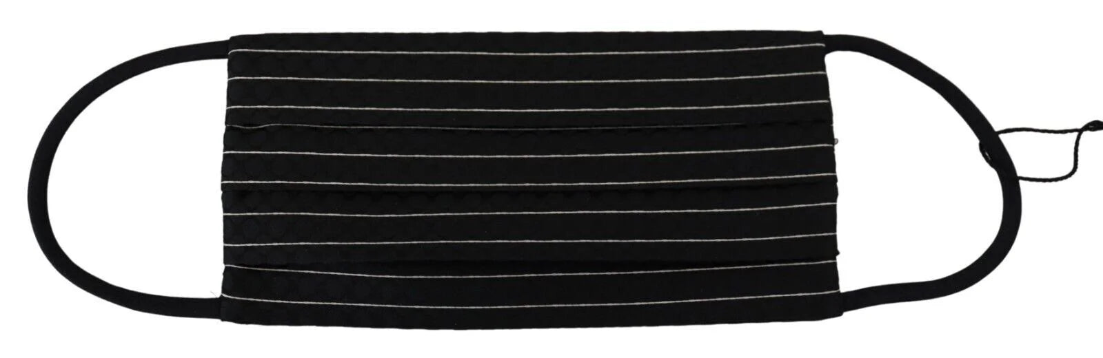 Dolce & Gabbana Black White Stripes Elastic Ear Strap One Size Face Mask - Fashion Face Masks