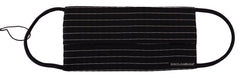 Dolce & Gabbana Black White Stripes Elastic Ear Strap One Size Face Mask - Fashion Face Masks
