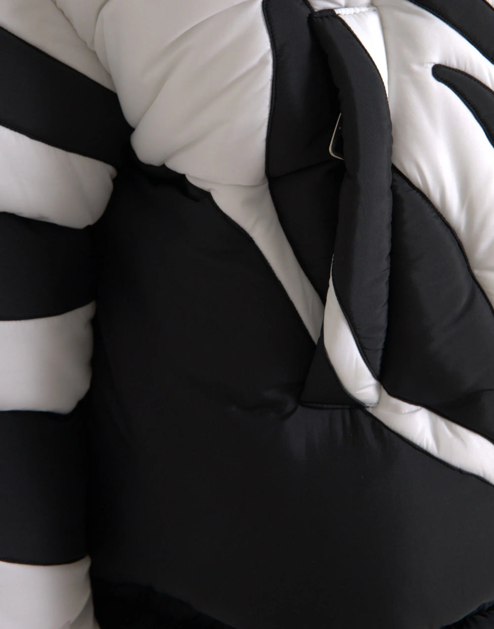 Dolce & Gabbana Black White Stripes Hooded Puffer Jacket - IT52 | XL - Puffer Jackets