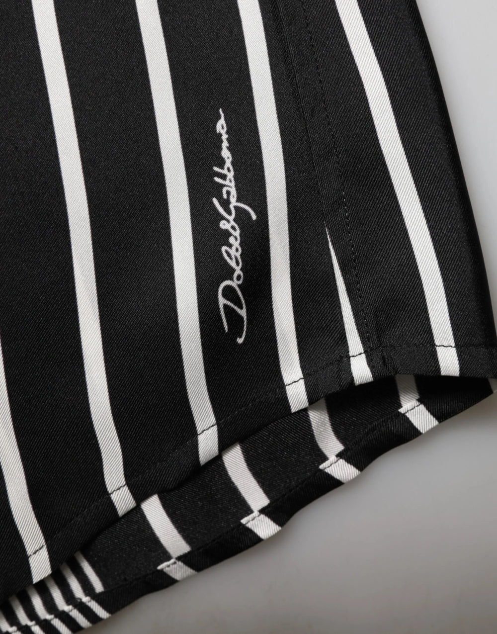 Dolce & Gabbana Black White Stripes Men MARTINI Dress Shirt - IT39 | S - Shirts