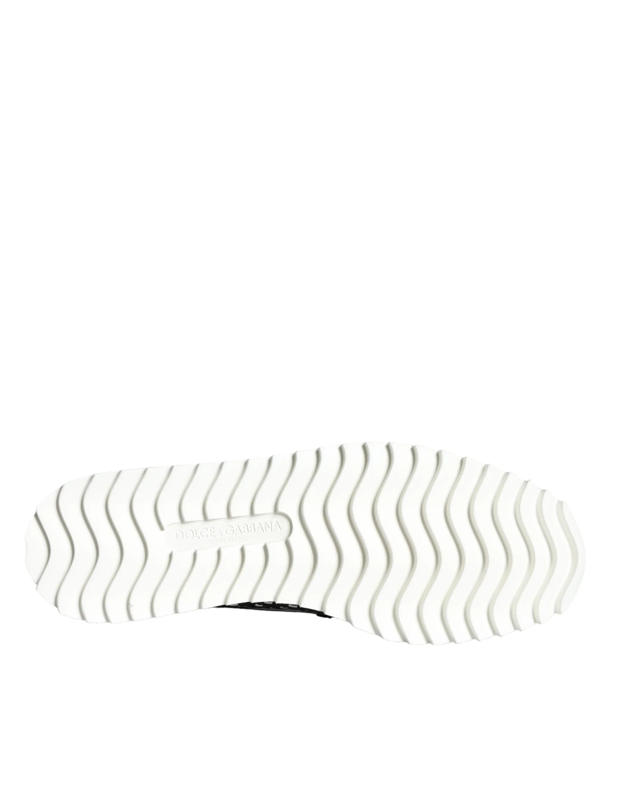 Dolce & Gabbana Black White Weaved Slip On Men Loafers Shoes - EU41.5/US8.5 - Flats