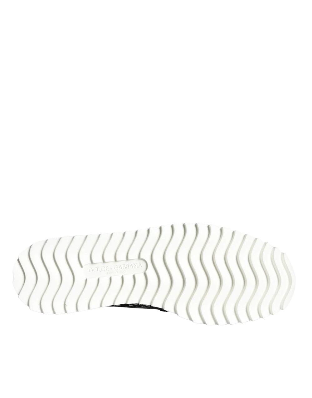 Dolce & Gabbana Black White Weaved Slip On Men Loafers Shoes - EU41.5/US8.5 - Flats