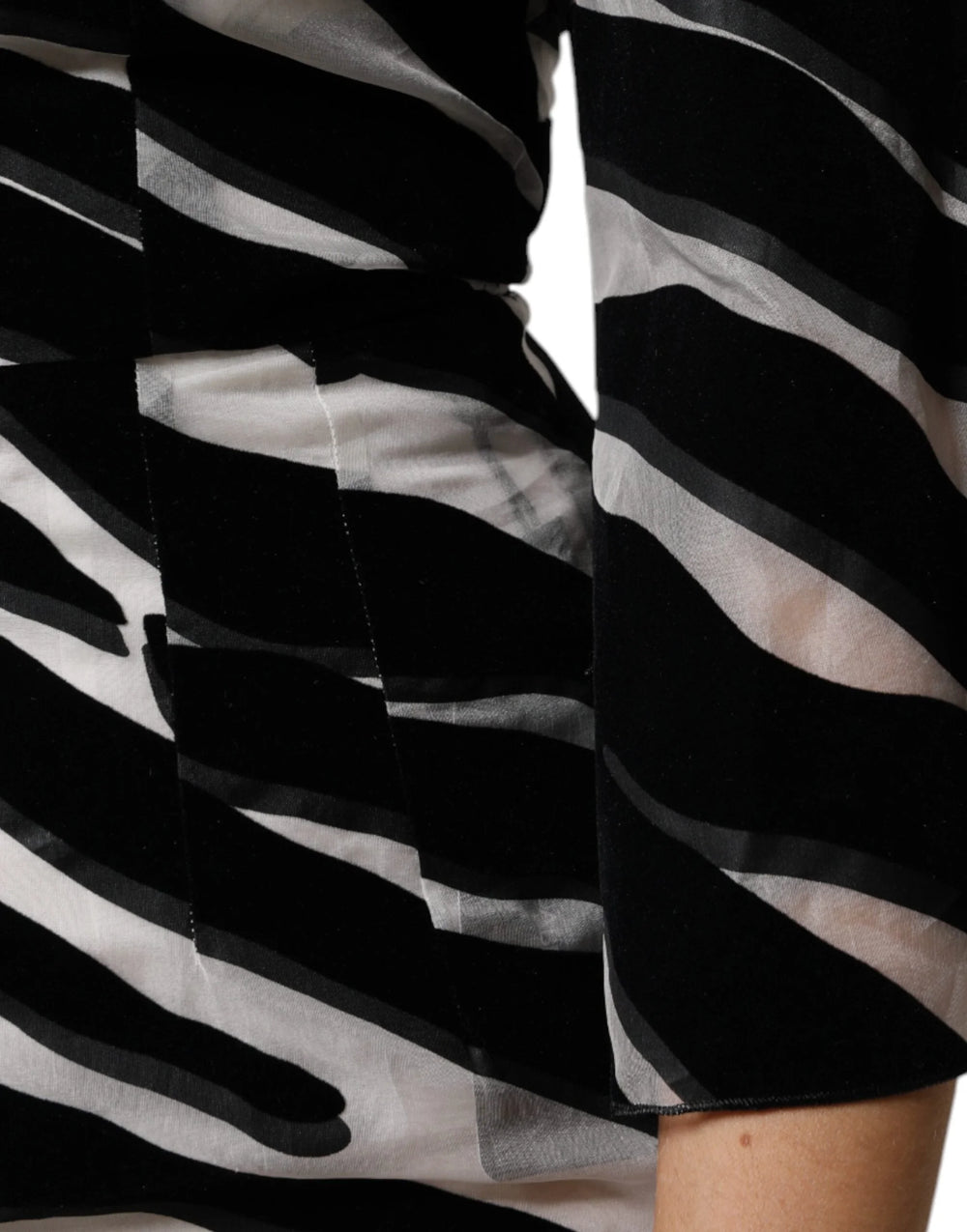 Dolce & Gabbana Black White Zebra A-line Sheath Mini Dress - IT40|S - Dresses