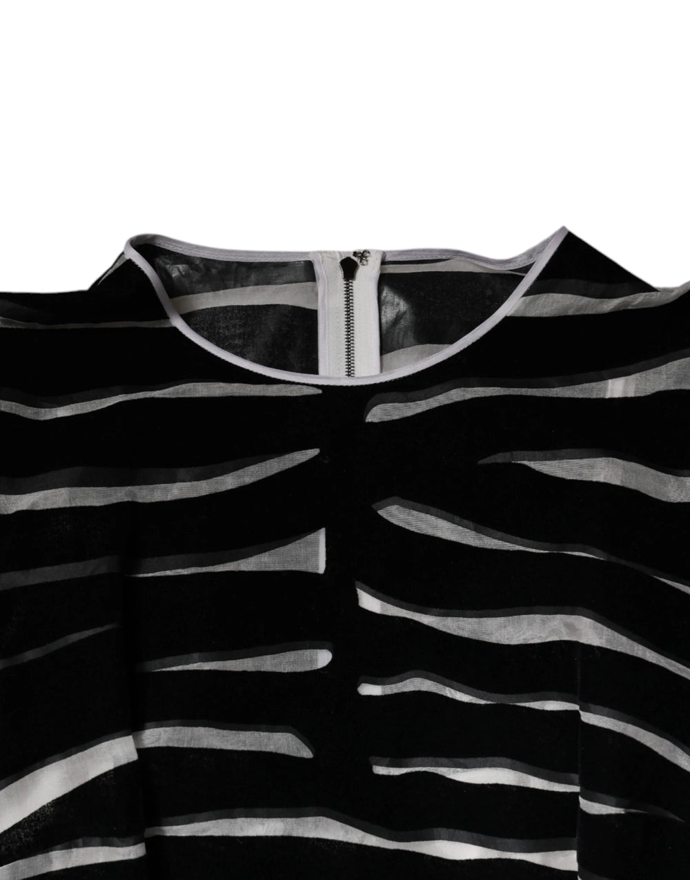 Dolce & Gabbana Black White Zebra A-line Sheath Mini Dress - IT40|S - Dresses