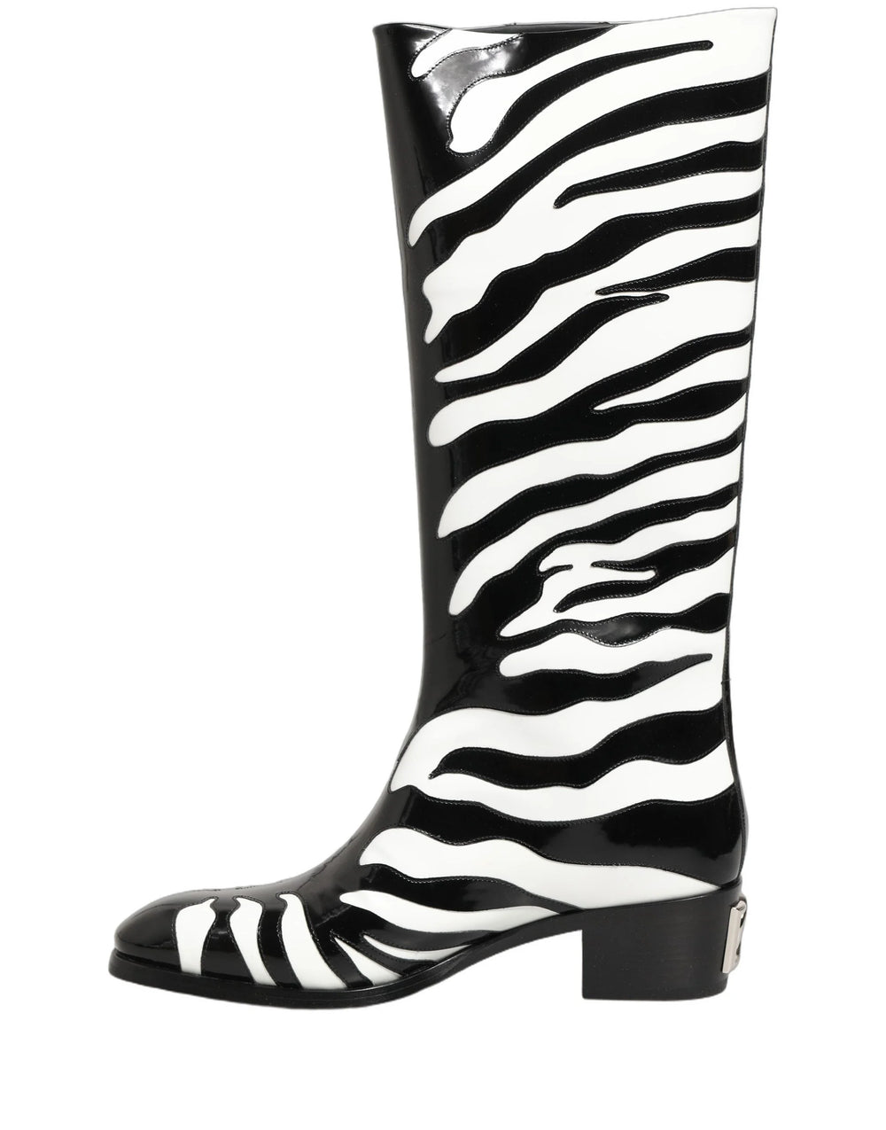 Dolce & Gabbana Čierno-biele zebra členkové topánky pre pánov - EU44/US11