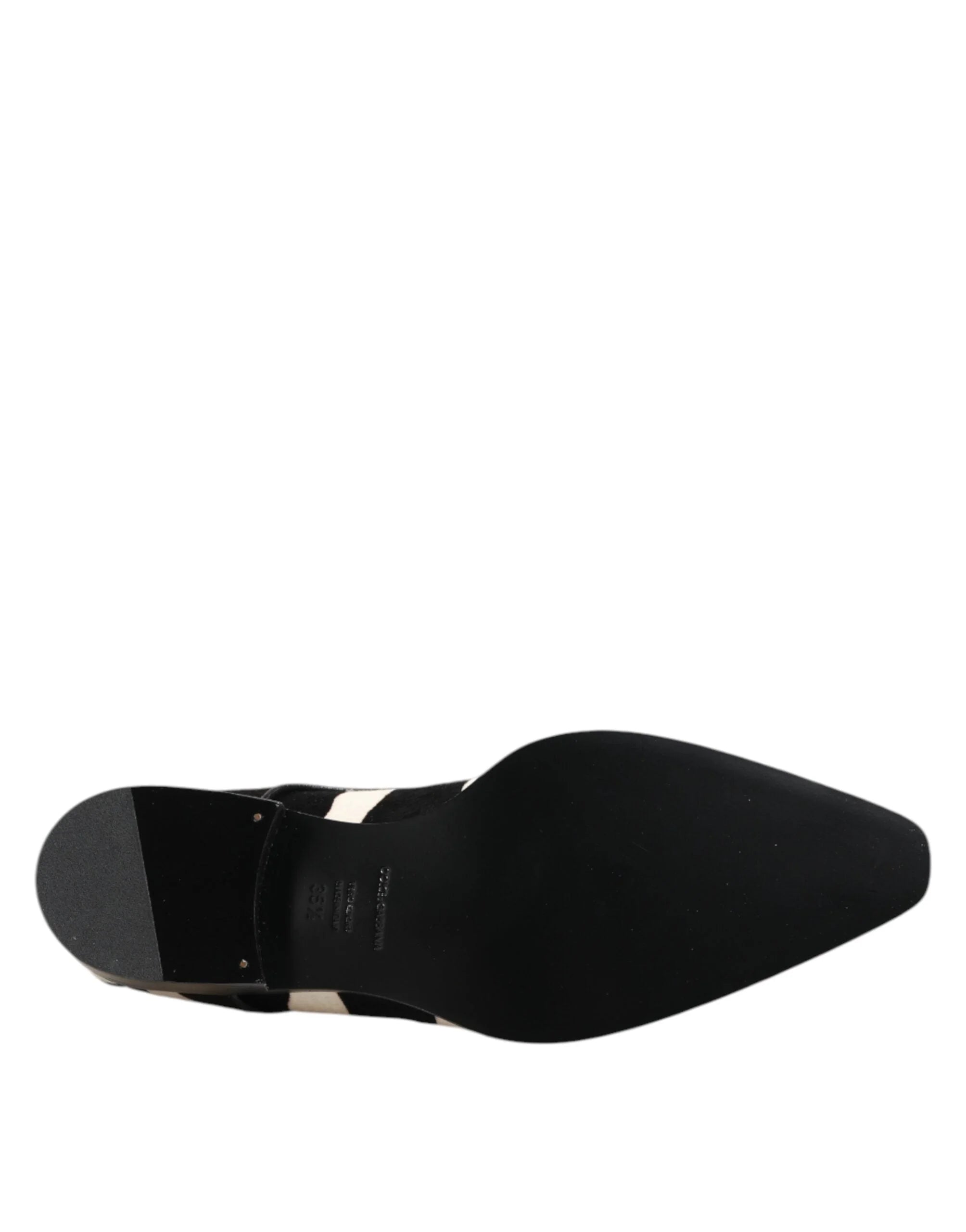 Dolce & Gabbana Black White Zebra Pony Fur Dress Shoes - Shoes