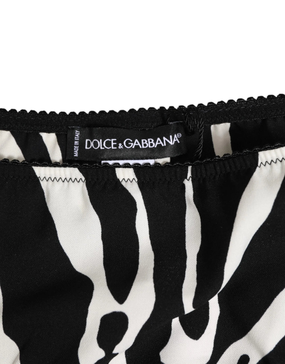 Dolce & Gabbana Black White Zebra Print Slip Briefs Underwear - Briefs