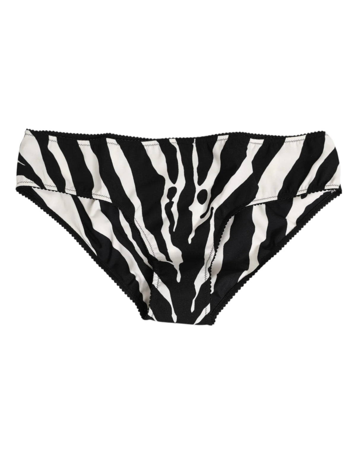 Dolce & Gabbana Black White Zebra Print Slip Briefs Underwear - Briefs